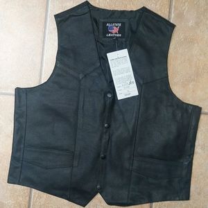 Genuine leather vest